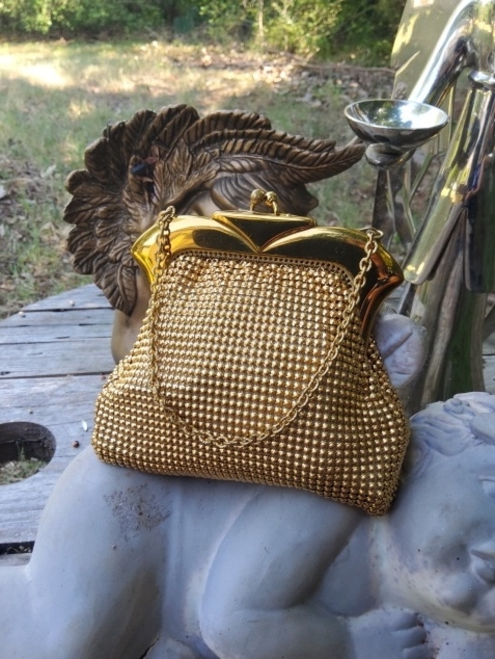 Vintage Whiting & Davis Gold Mesh Purse. - Picture 1 of 8
